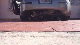 350z Single exhaust setup before and after Resonator [upl. by Piane]