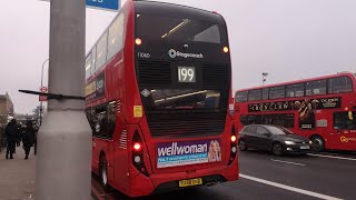 Route 199 Ladywell  Bellingham Catford Bus Garage  11060 [upl. by Anertak]