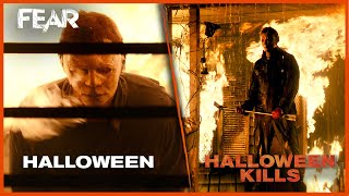 HALLOWEEN KILLS Michael Myers Slays Firefighters in Ultra Violent Full Trailer Video [upl. by Alenoel89]