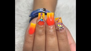 Watch Me Work  Short Tapered Square  Acrylic Nails Tutorial [upl. by Itnava]