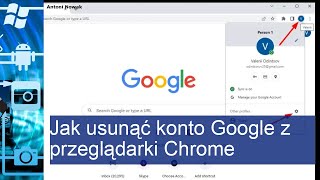 Jak usunąć konto Google z Chrome [upl. by Ailil]