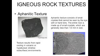 Igneous Rock Textures [upl. by Eidur401]