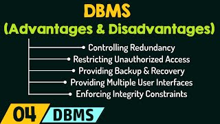 Advantages amp Disadvantages of DBMS [upl. by Acnairb]