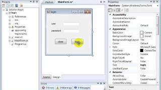 สร้างหน้าล็อกอิน  SharpDevelop [upl. by Nolyaw168]