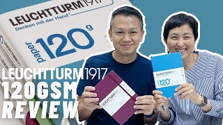 Leuchtturm1917 120GSM Notebook  Review amp Comparison with 80GSM [upl. by Atnahc]