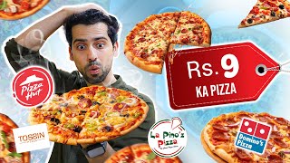 Eating the Cheapest Pizza from Every Brand for a Day 😍  Sabse Sasta Pizza 🍕 [upl. by Kiehl143]