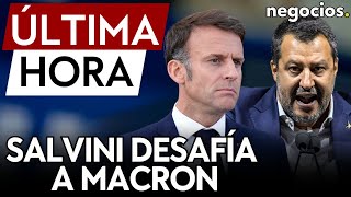 ÚLTIMA HORA  Lío en Europa Salvini Italia invita a Macron a ir a Ucrania a luchar [upl. by Aimal349]