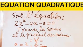 Équation quadratique [upl. by Danby674]