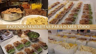 PREPARANDO AS MARMITAS PARA O MÊS  lista quantidade e produção de marmitas congeladas [upl. by Rasure]