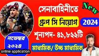 📢ভারতীয় সেনাবাহিনীতে গ্রুপ সি কর্মী নিয়োগ  MES Recruitment 2024 [upl. by Jeffy]