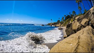 Ocean Sounds Beach  Laguna Beach Heisler Park USA [upl. by Githens]