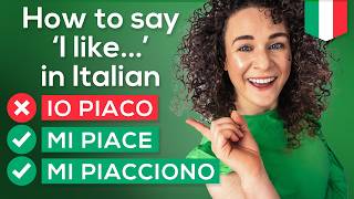 How to Say I LIKE in Italian with PIACERE  Common Mistakes FREE PDF 📚 [upl. by Cristie]