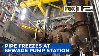 Pipe freezes at Portland’s largest sewage pump station Station at ‘partial service’ City says [upl. by Sundstrom]