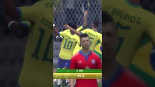 Chile vs Brazil  World Cup Qualifiers 2026  Football Shorts Highlights  FC 24 shorts [upl. by Pomcroy]