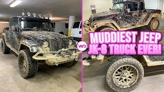 Deep Cleaning The MUDDIEST Jeep Wrangler Truck EVER  Satisfying Disaster Detail Transformation [upl. by Ynner422]