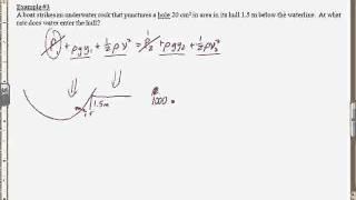 Example Problems with Bernoullis equation 2 [upl. by Martineau498]