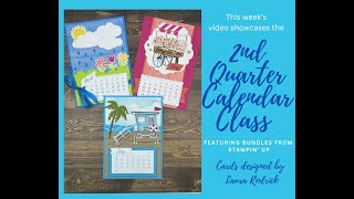 2nd Quarter Calendar Class Creating colorful fun calendar cards for April May and June [upl. by Okiruy]