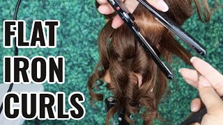 How to Curl Hair With a Flat Iron Detailed [upl. by Ros]