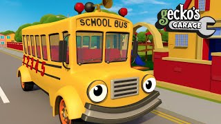 Back To School With Sammy The School Bus  Geckos Garage  Bus Videos For Kids  Educational Videos [upl. by Waldack]