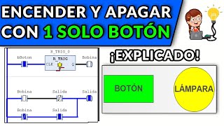 🔵✅ENCENDER Y APAGAR UNA SALIDA CON 1 BOTÓN  ENCLAVAMIENTO [upl. by Nilyak]