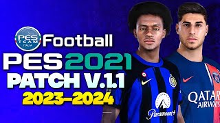 PES 2021 TUTORIAL PS4PS5PC  PATCH V11 20232024 ORDINE CAMPIONATI E NUOVI AGGIORNAMENTI [upl. by Manoff33]