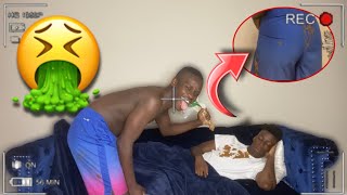 POOPED ON BOYFRIEND WHILE SLEEPING PRANK MUST WATCH [upl. by Biagi]