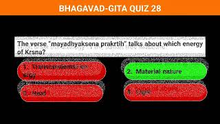 BHAGAVAD GITA QUIZ 28 [upl. by Indihar]