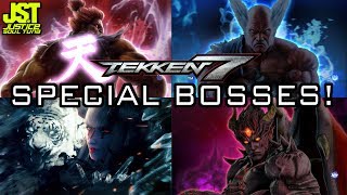 Tekken 7 All Treasure Battle Special Boss Matches Shin Akuma Devil Kazuya amp More [upl. by Schwab680]