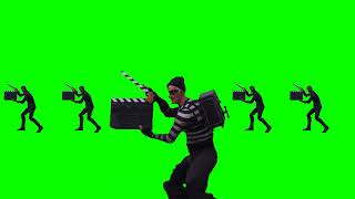 TAKE 14 Fortnite clapperboard celebration animations on green screen  VFX for video Editing meme [upl. by Ri]