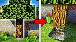 MINECRAFT COMO HACER UNA SUPER CASA ARBOL SECRETA CON TOBOGÁN DE AGUA INCLUIDO  INCREIBLE [upl. by Hildy172]