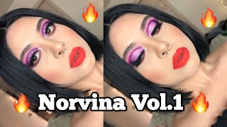 NORVINA VOL 1 PALETTE TUTORIAL  ABH LUMINOUS FOUNDATION 220N [upl. by Atiluj]