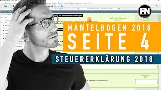 MANTELBOGEN Seite 4  Steuererklärung Elster 2018 Mantelbogen Seite 4  Arbeitnehmersparzulage [upl. by Karyn85]