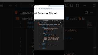 Font style in HTML and CSS youtubeshorts htmlcss webdesign [upl. by Laurance677]