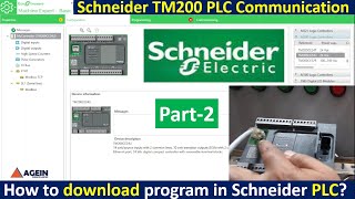 Schneider TM200 PLC Communication  Program Download to Schneider PLC  Eco Struxure Machine Expert [upl. by Laehcar]