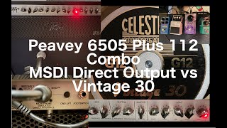 Peavey 6505 Plus 112 Combo MSDI Direct Cab Simulated Output vs Celestion Vintage 30 [upl. by Atiuqehc]