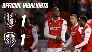 A point in a derby 🤝  🗽 Rotherham United 1  1 Leeds United 🔵  Highlights 📺 [upl. by Hagai]