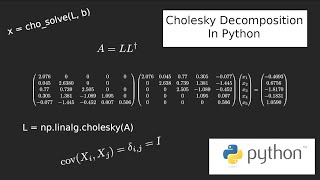 Cholesky Decomposition and Its Applications in Python [upl. by Tate453]