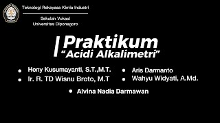 TRKI SV UNDIP  Praktikum Acidi Alkalimetri [upl. by Rambort]