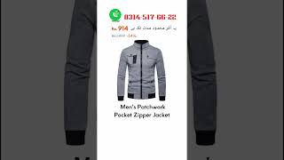 Mens Patchwork Pocket Zipper Jacket [upl. by Namzzaj]