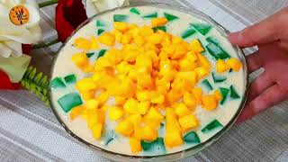 Buko Pandan  Mango Buko Pandan Recipe  A Philippino Desert Delicacy With Humyum Style [upl. by Aremaj791]