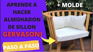 COMO HACER ALMOHADON PARA SILLON GERVASONI PASO A PASO CreatividadTapivic [upl. by Shepp285]