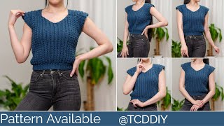 How to Crochet a Vest  Pattern amp Tutorial DIY [upl. by Jacobsen661]