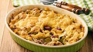 Recette  Parmentière de poireaux aux lardons [upl. by Lehman]