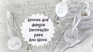 COMO FAZER ÁRVORE DOS DESEJOS  DECORAÇÃO ANO NOVO  DIY  WISH TREE  NEW YEARS DECORATION [upl. by Illoh]