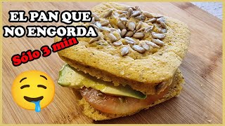 💥PAN rápido SIN huevo SIN amasar SIN horno💚 PAN de garbanzo [upl. by Cooper]