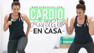 Rutina de cardio rápida y en casa  10 minutos [upl. by Ruhtracam]