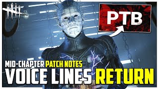 PINHEAD VOICE LINES RETURN WDOUG BRADLEY MidChapter Patch Notes  Dead by Daylight [upl. by Nyladnor]