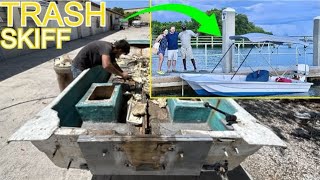 From Trash To Treasure Skiff Boat DIY Build [upl. by Behrens]