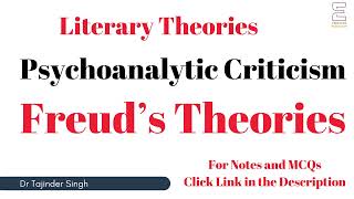 Psychoanalytic Criticism Freud’s Theories  Literary Theory  NTA NET PGT English [upl. by Isabelita167]