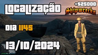 GTA ONLINE BAÚ DO TESOURO NÁUFRAGO LOCALIZAÇÃO FARRAPOS DE TRAJE SHIPWRECK DIA1145 13102024 [upl. by Inuat]